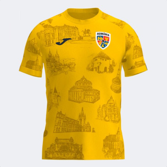 ФУТБОЛКА С КОРОТКИМ РУКАВОМ ПРЕДВАРИТЕЛЬНЫЙ РАЗМИНКА. ФЕД. ФУТБОЛ РУМЫНИЯ