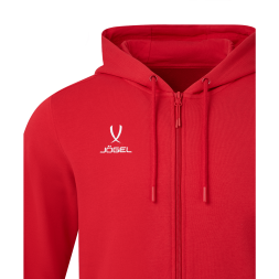 Худи на молнии JÖGEL ESSENTIAL Cotton FZ Hoodie, красный