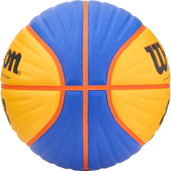 Мяч баск. WILSON FIBA3x3 Replica, WTB1033XB, р.6, резина, бутил. камера, желто-синий