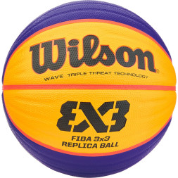 Мяч баск. WILSON FIBA3x3 Replica, WTB1033XB, р.6, резина, бутил. камера, желто-синий