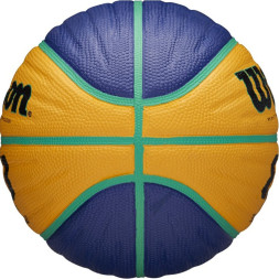 Мяч баск. WILSON FIBA3x3 Replica, WTB1033XB, р.6, резина, бутил. камера, желто-синий