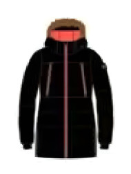 Детский пуховик KELME Girl's Mid-Length Down Jacket Black