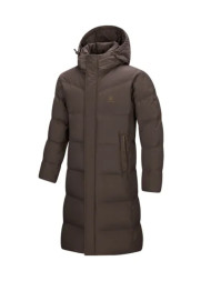 Пуховик KELME Long Down Jacket (Hooded) Dark Brown