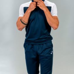 Поло JOMA HOBBY Темно синий-белый