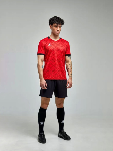 Футбольная форма KELME Short-Sleeved Football Suit (Red/Black)