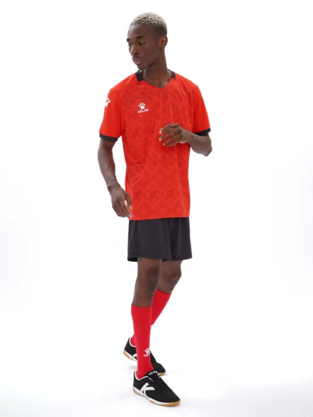 Футбольная форма KELME Short-Sleeved Football Suit (Red/Black)