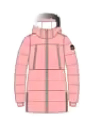 Детский пуховик KELME Girl's Mid-Length Down Jacket Pink