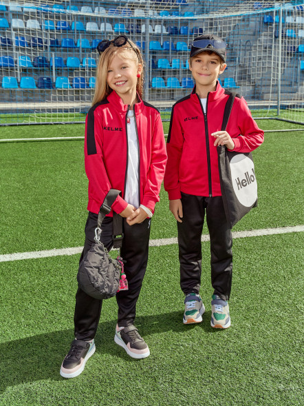 Детский спортивный костюм KELME Tracksuit (Red/Black)