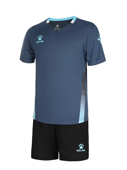 Футбольная форма KELME Short Sleeve Football Suit (Dark Blue/Black)