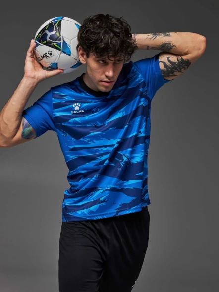 Футбольная форма KELME Short Sleeve Football Suit (Blue/Black)