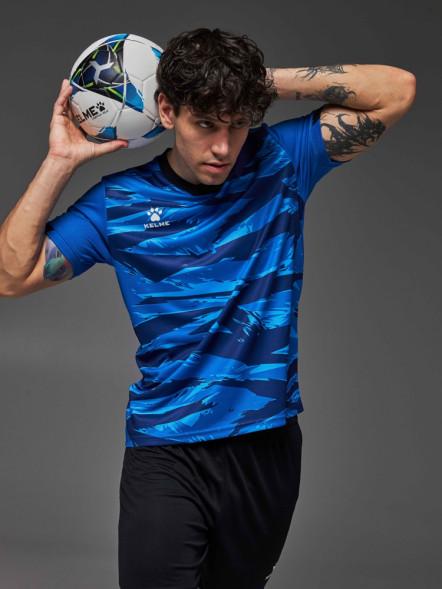 Футбольная форма KELME Short Sleeve Football Suit (Blue/Black)