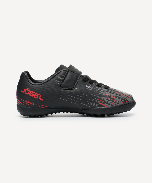 БЕЗ УПАКОВКИ Бутсы многошиповые JOGEL Rapido TF Black/grey, детский