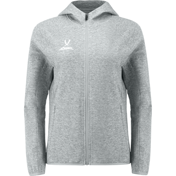 Худи на молнии женское JOGEL ESSENTIAL Athlete Hooded FZ Jacket W, серый