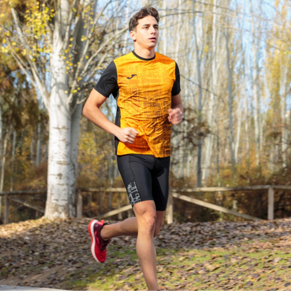 Футболка с коротким рукавом ELITE VIII Черный-оранжевый