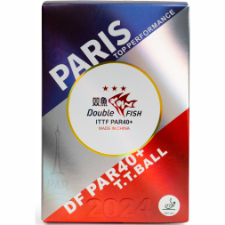 СЦ*Мяч для наст. тенниса DOUBLE FISH PARIS 2024 Olympic Games 3***,PAR40+, ITTF Appr,ABS,уп.6 шт