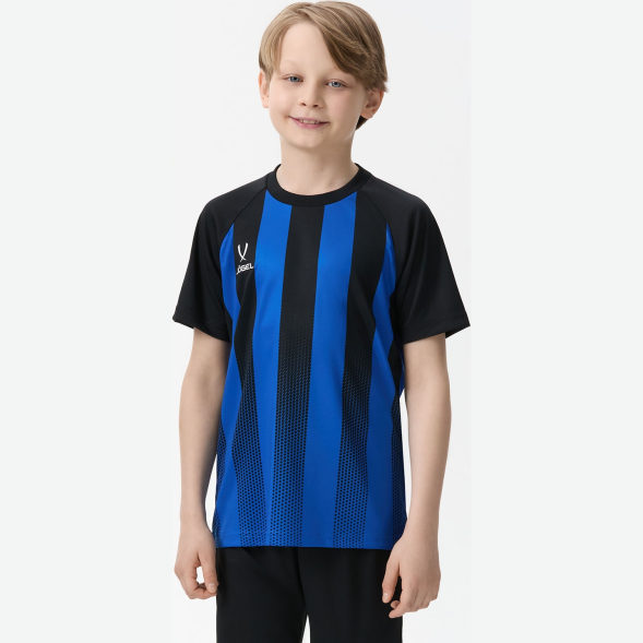 Футболка игровая JÖGEL CAMP Striped Jersey, синий/черный, детский