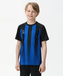 Футболка игровая JOGEL CAMP Striped Jersey, синий/черный, детский