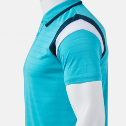 ПОЛО С КОРОТКИМ РУКАВОМ TERRA БИРЮЗОВЫЙ ФЛУОРЕСЦЕНТНЫЙ ТЕМНО-СИНИЙ